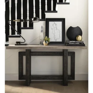 avery grey concrete & wood console table 4