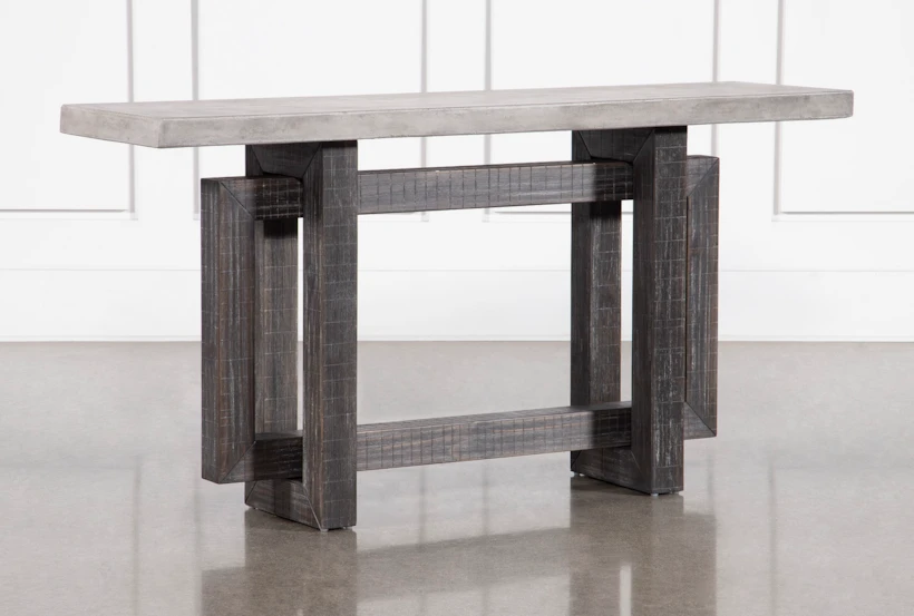 avery grey concrete & wood console table avery grey concrete & wood console table