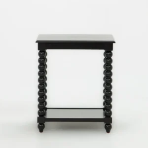 elley black wood accent stand