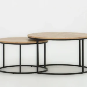 lacey brown round accent table set