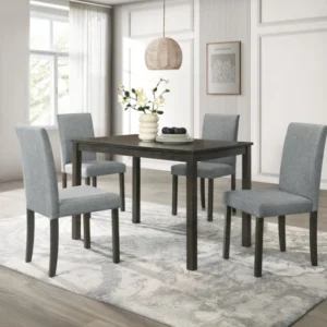 maren espresso & grey dining set 4