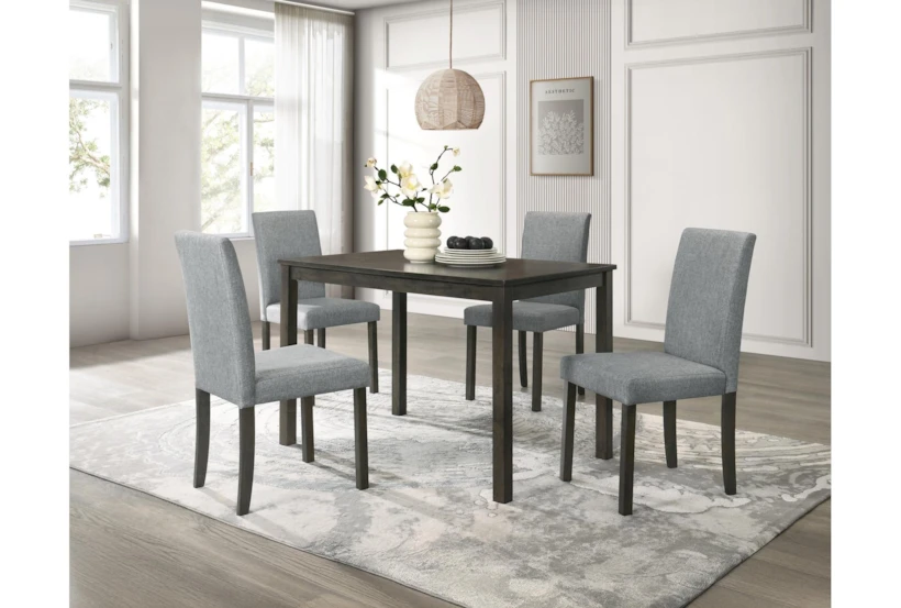 maren espresso & grey dining set 4 maren espresso & grey dining set 4