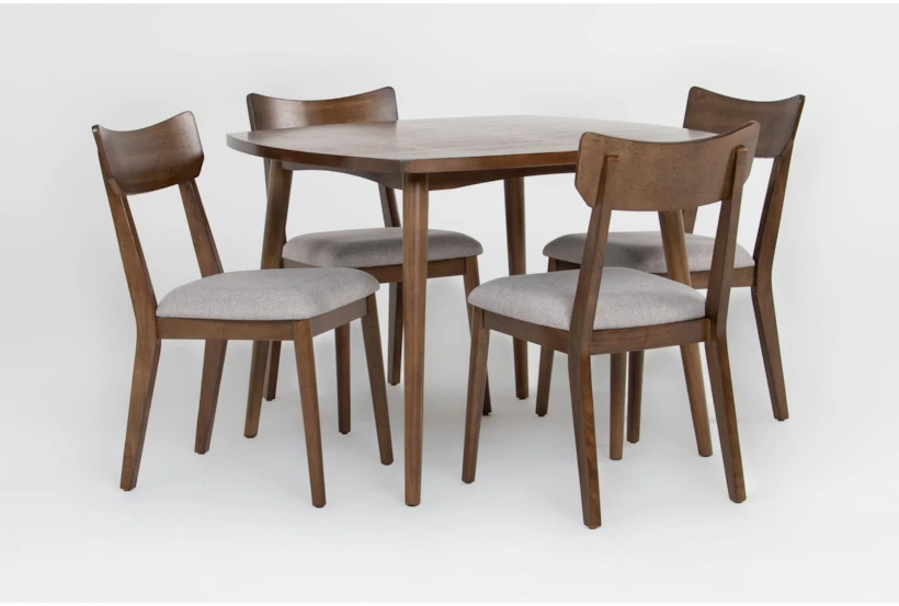 milo brown mid century wood dining set 2 milo brown mid century wood dining set 2