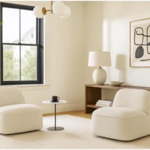 mira linen armless swivel chair 5