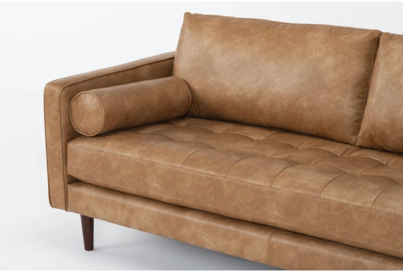monroe caramel faux leather sofa 3 monroe caramel faux leather sofa 3