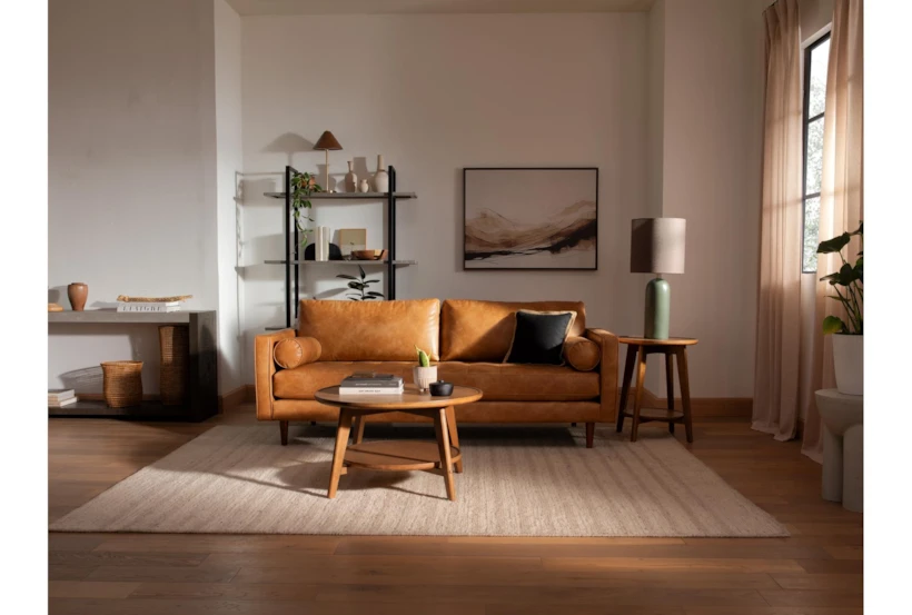 monroe caramel faux leather sofa 6 monroe caramel faux leather sofa 6