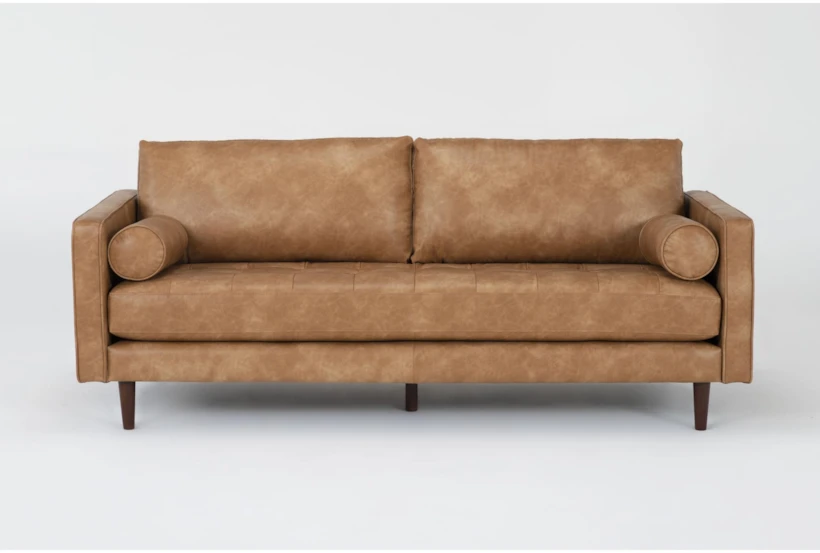 monroe caramel faux leather sofa monroe caramel faux leather sofa