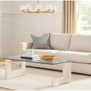 neptune natural rectangle glass top coffee table 6
