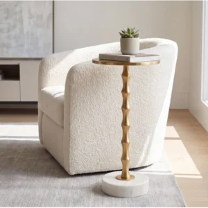 sterling gold & marble side table 5