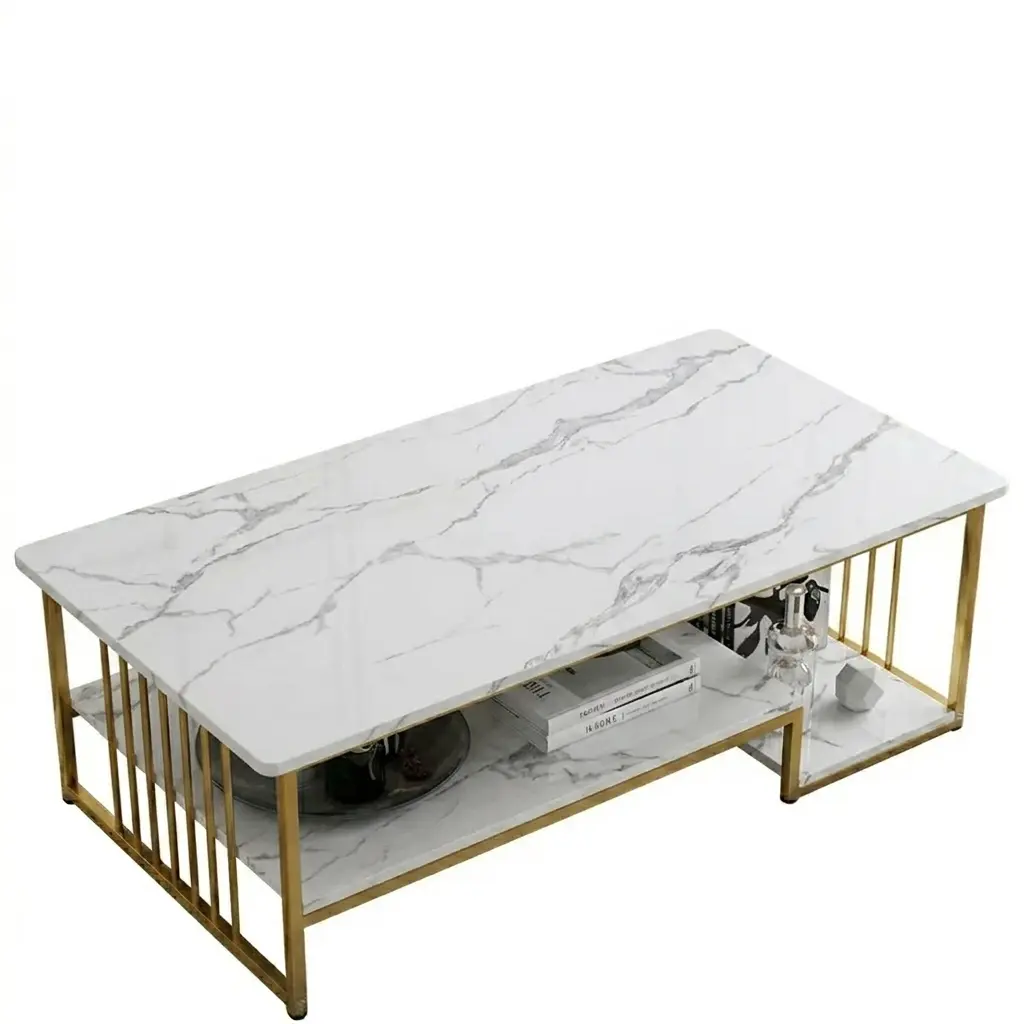 two layer center table with gold frame 3 two layer center table with gold frame 3