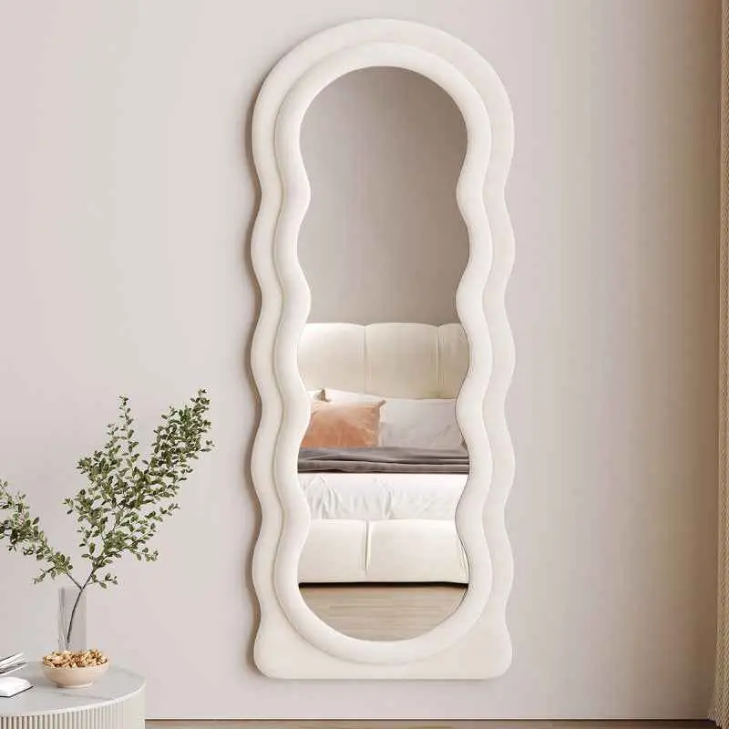 wavy tufted hanging & standing mirror 2 wavy tufted hanging & standing mirror 2