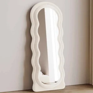 wavy tufted hanging & standing mirror