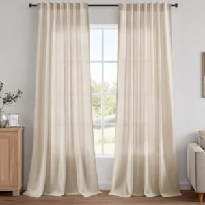 dennan light filtering back tab curtain set