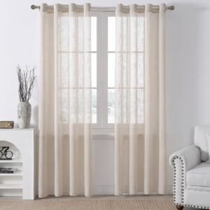 draycott linen textured grommet curtain set