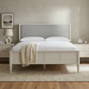 kinetixscaleinteriors white wood bedroom set upholstered headboard lifestyle