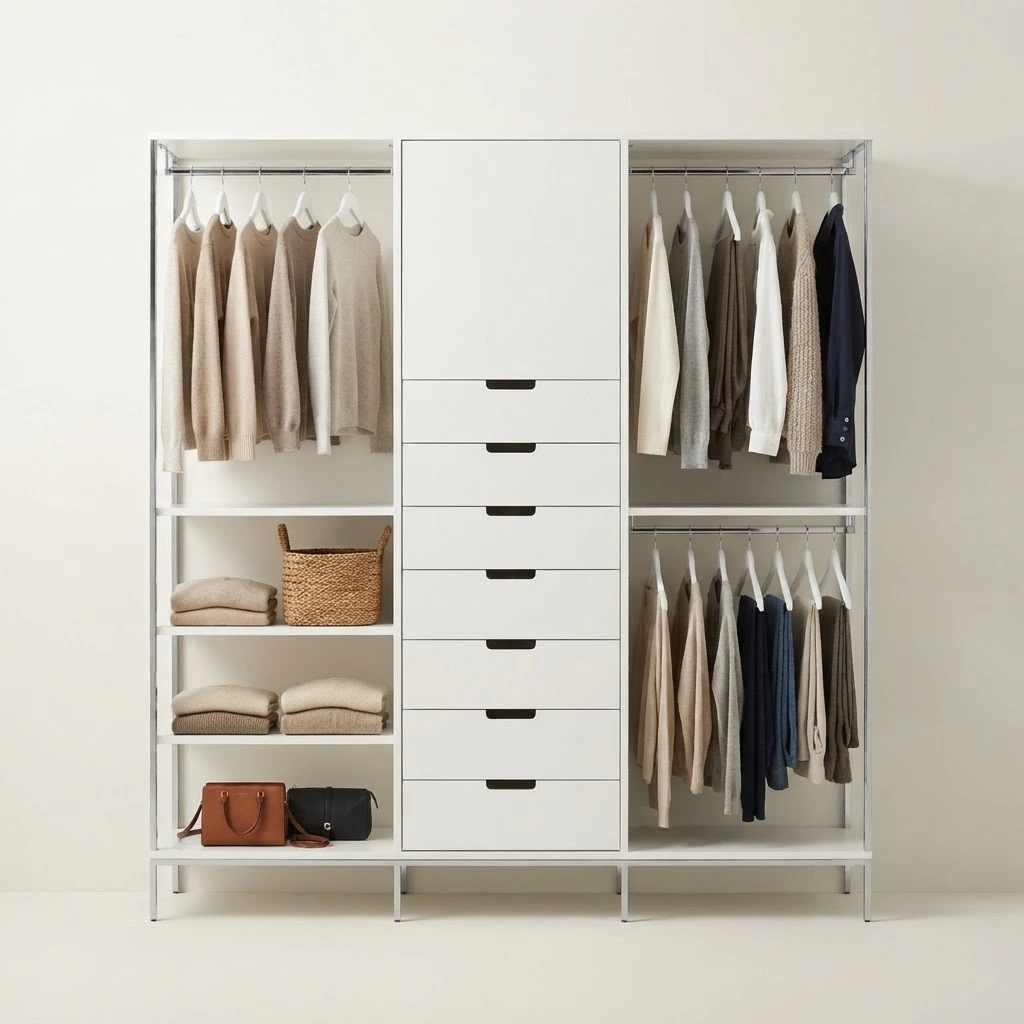 white open wardrobe closet system with drawers white open wardrobe closet system with drawers
